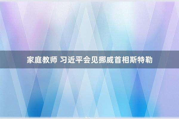 家庭教师 习近平会见挪威首相斯特勒