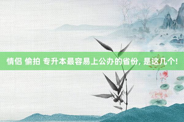 情侣 偷拍 专升本最容易上公办的省份， 是这几个!