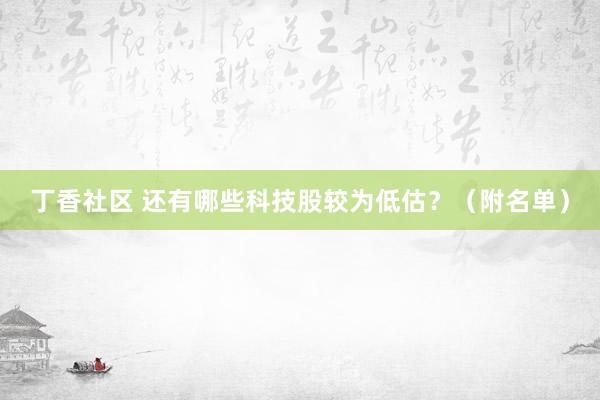 丁香社区 还有哪些科技股较为低估？（附名单）