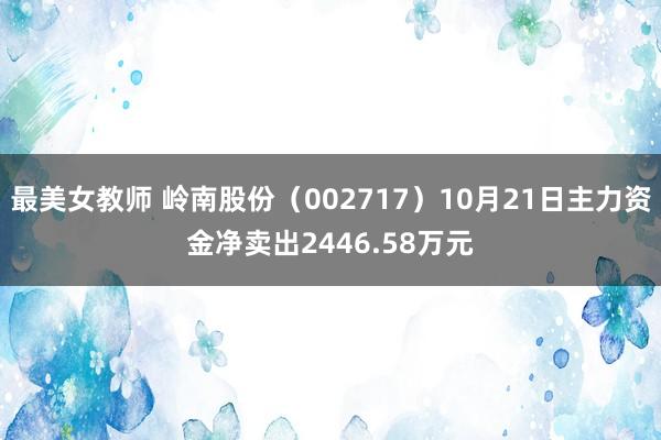 最美女教师 岭南股份（002717）10月21日主力资金净卖出2446.58万元