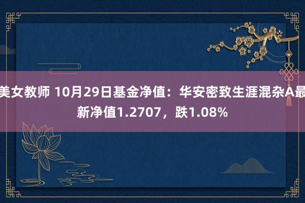 美女教师 10月29日基金净值：华安密致生涯混杂A最新净值1.2707，跌1.08%