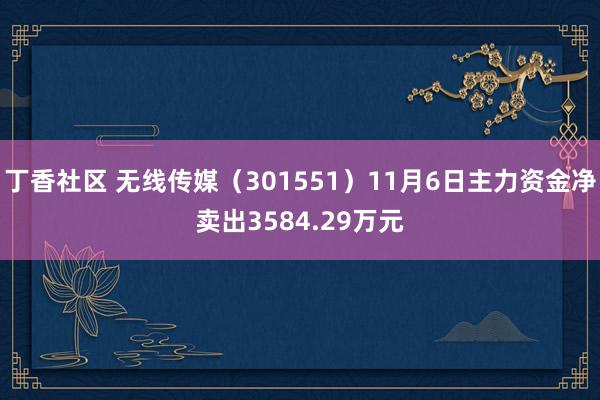 丁香社区 无线传媒（301551）11月6日主力资金净卖出3584.29万元