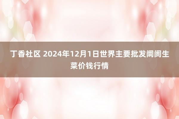 丁香社区 2024年12月1日世界主要批发阛阓生菜价钱行情