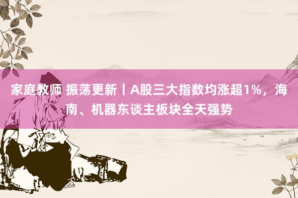 家庭教师 振荡更新丨A股三大指数均涨超1%，海南、机器东谈主板块全天强势