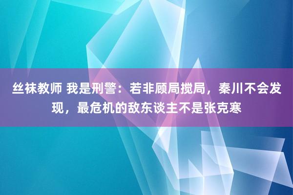 丝袜教师 我是刑警：若非顾局搅局，秦川不会发现，最危机的敌东谈主不是张克寒